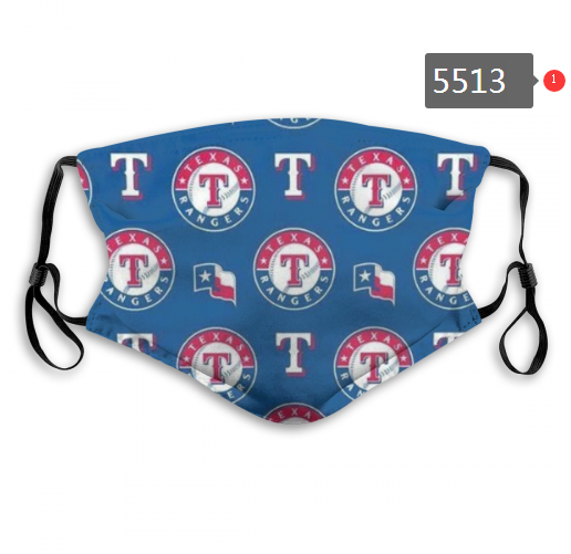 2020 MLB Texas Rangers #1 Dust mask with filter->mlb dust mask->Sports Accessory